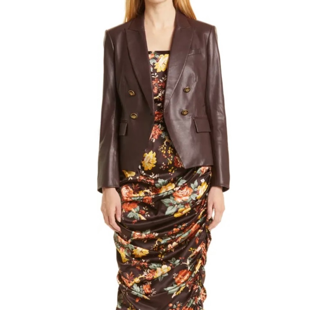 Kupa Floral Strapless Stretch Silk Dress